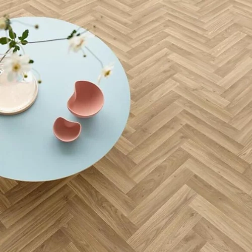 Chevron vinyl flooring pattern