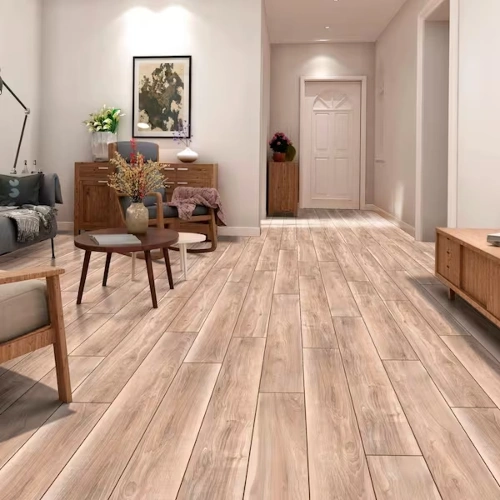 Vinyl wooden flooring in living room