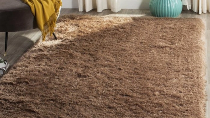 Soft polyester carpet in room.