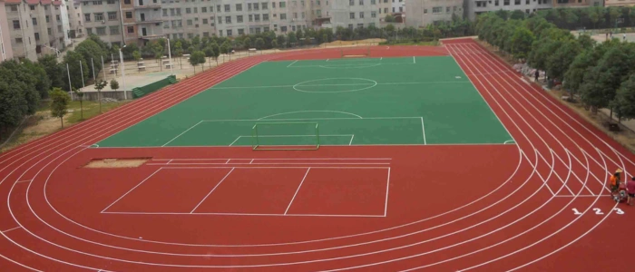 Athletic track sports flooring surface