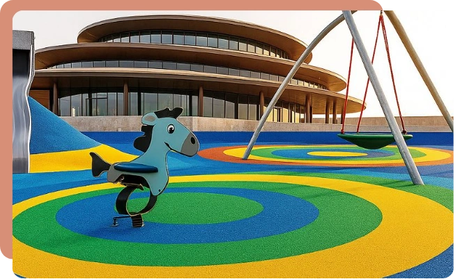 EPDM playground rubber flooring surface