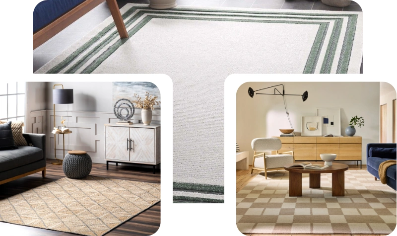 Stylish modern area rugs living