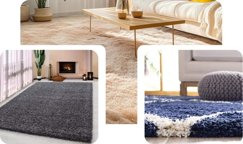 Customized shaggy rugs Dubai