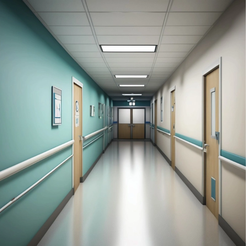 Hospital flooring hygienic corridor area