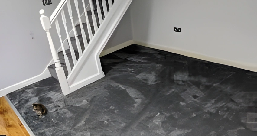 Textured crushed velvet carpet finish