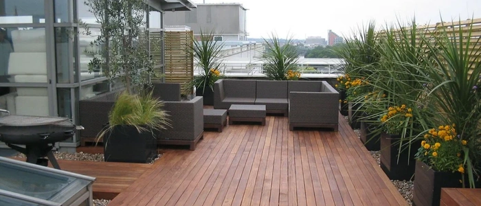 Waterproof WPC decking for outdoor balcony