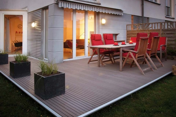 Modern balcony WPC decking