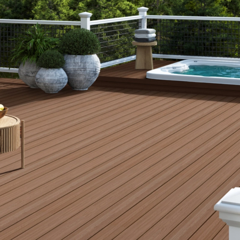 WPC decking near swimming pool