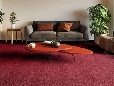 Soft sheen velvet carpet surface
