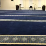 Royal Blue Border Masjid Prayer Carpet