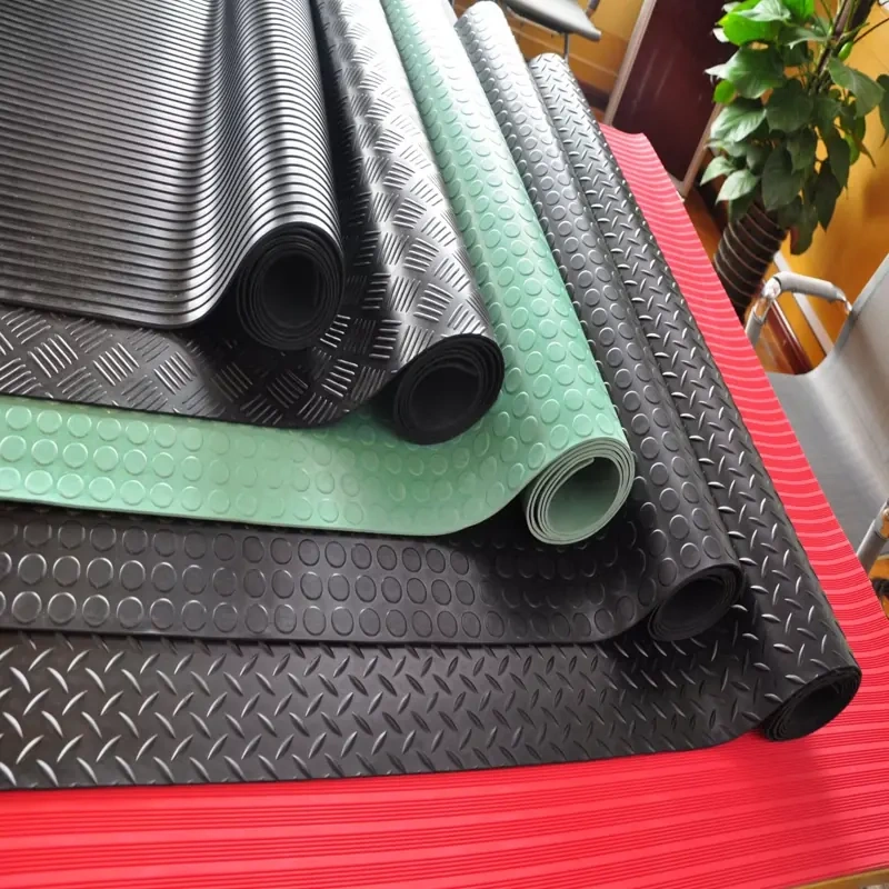 Flexible rubber flooring rolls