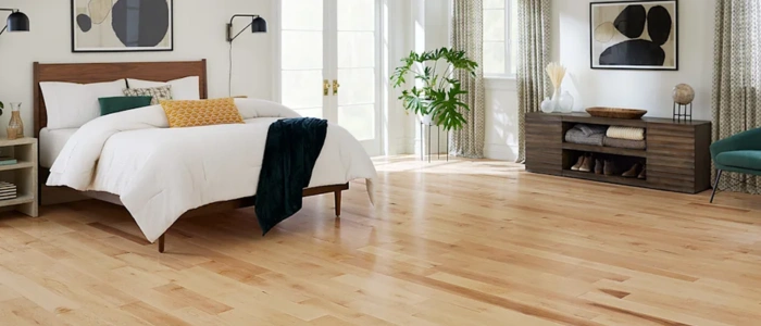 Bedroom engineered wood flooring interior