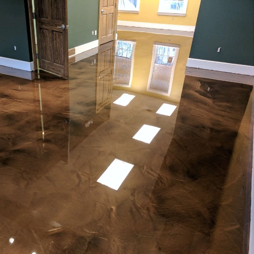 High gloss self leveling epoxy