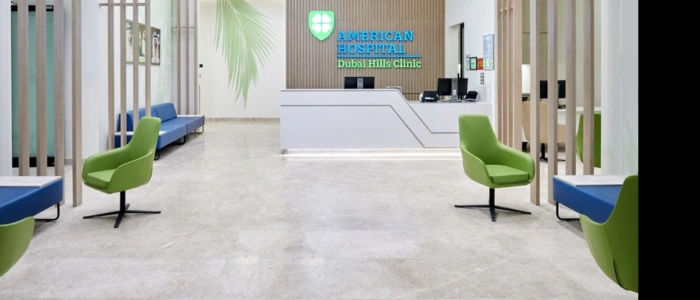 Hospital flooring clean reception lobby
