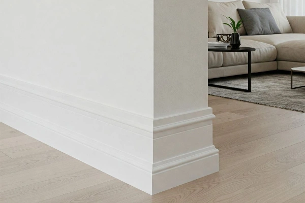 Contemporary White Baseboard Corner Design