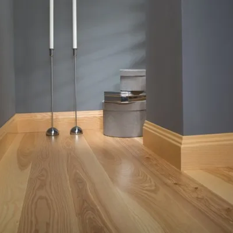 Natural wood style skirting board